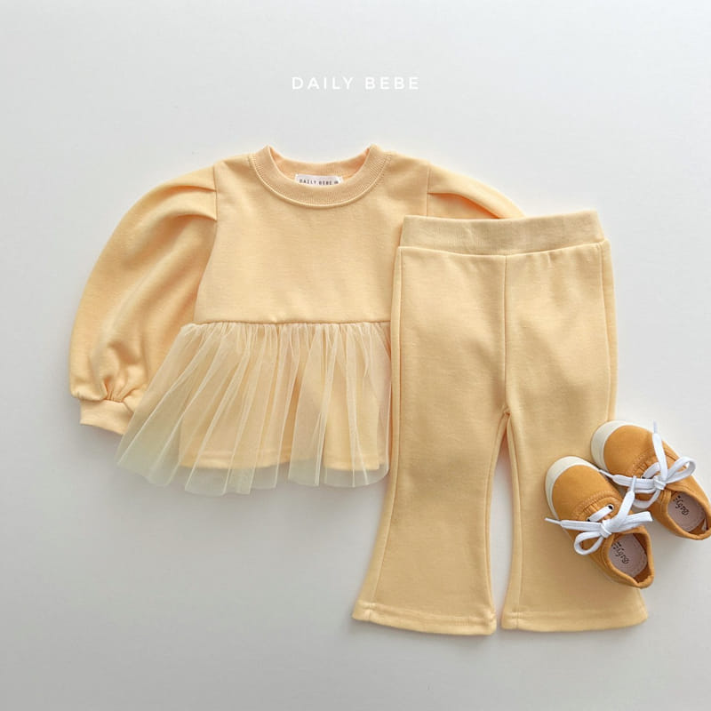 Daily Bebe - Korean Children Fashion - #magicofchildhood - Sha Bootscut Top Bottom Set - 6