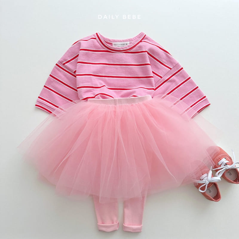 Daily Bebe - Korean Children Fashion - #prettylittlegirls - Stripes Tee - 5