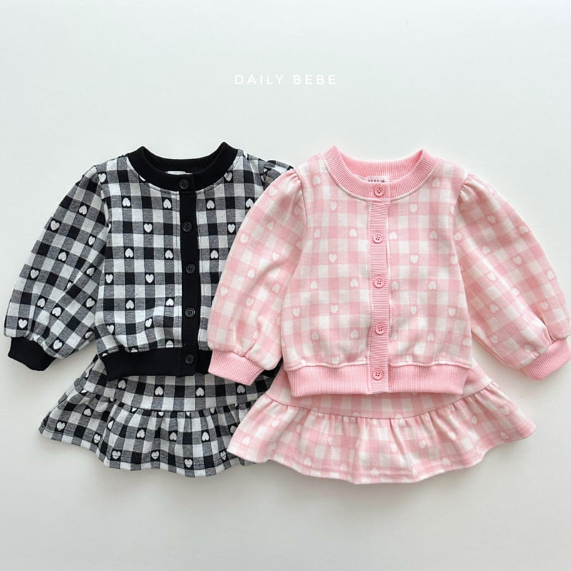 Daily Bebe - Korean Children Fashion - #todddlerfashion - Heart Cardigan - 12