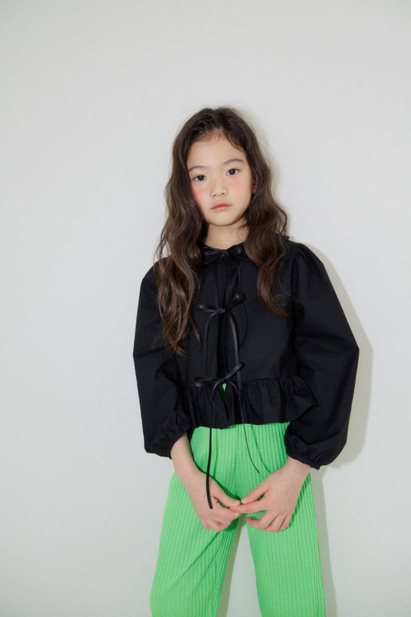 Dalkomhai - Korean Children Fashion - #stylishchildhood - Ribbon Blouse - 7