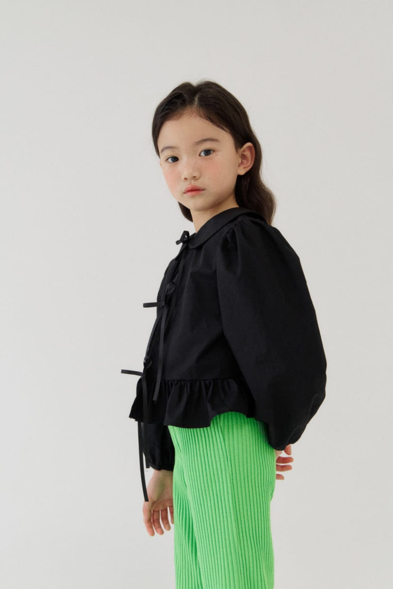 Dalkomhai - Korean Children Fashion - #toddlerclothing - Ribbon Blouse - 6