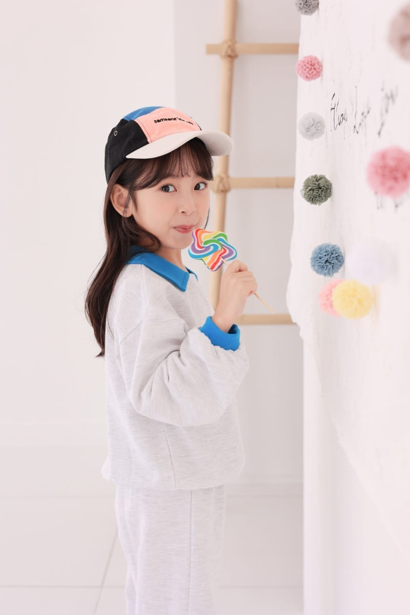 Dalla - Korean Children Fashion - #kidsstore - Collar Color Top Bottom Set - 3