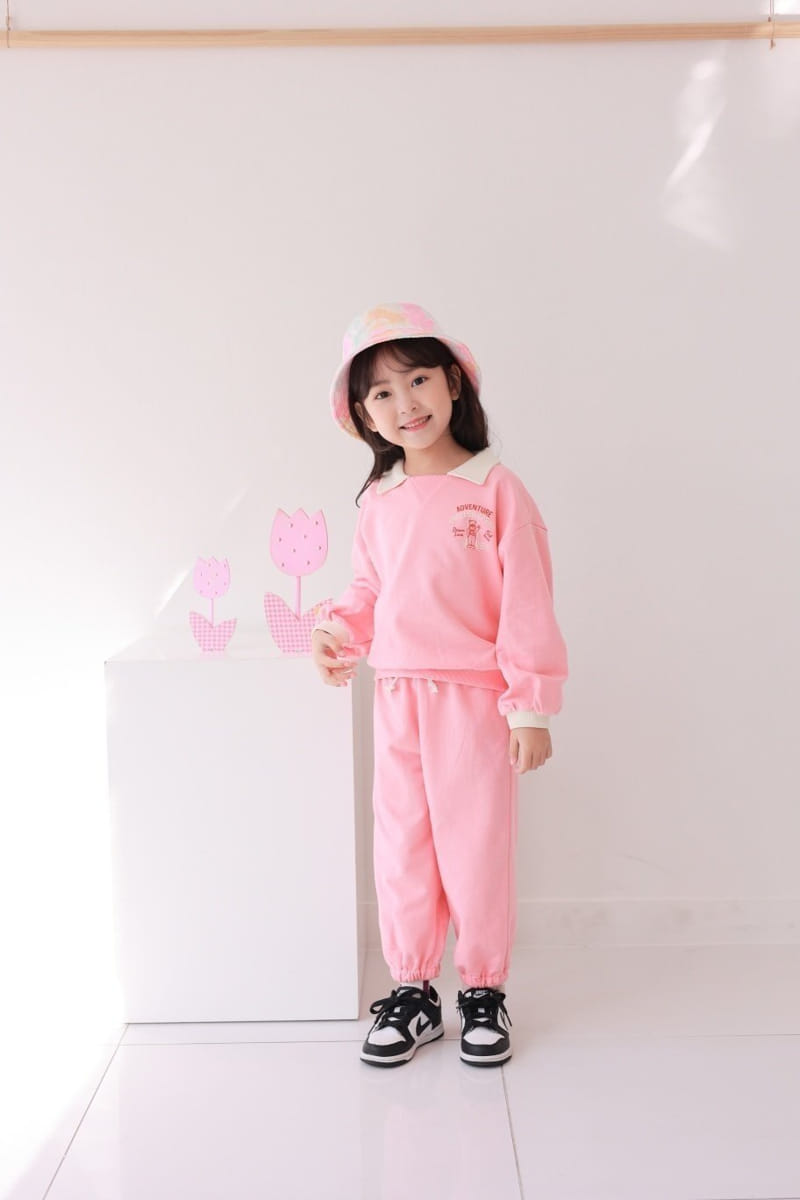 Dalla - Korean Children Fashion - #prettylittlegirls - Collar Color Top Bottom Set - 9