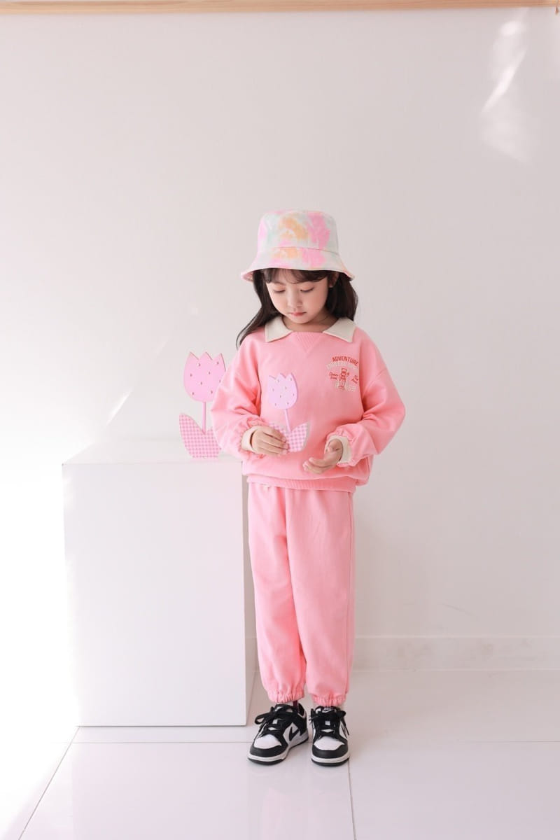 Dalla - Korean Children Fashion - #todddlerfashion - Collar Color Top Bottom Set - 10