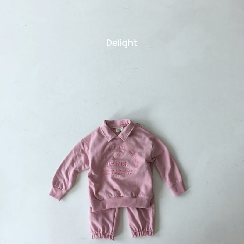 Delight - Korean Children Fashion - #Kfashion4kids - Paris Dasiy Collar Top Bottom Set - 11