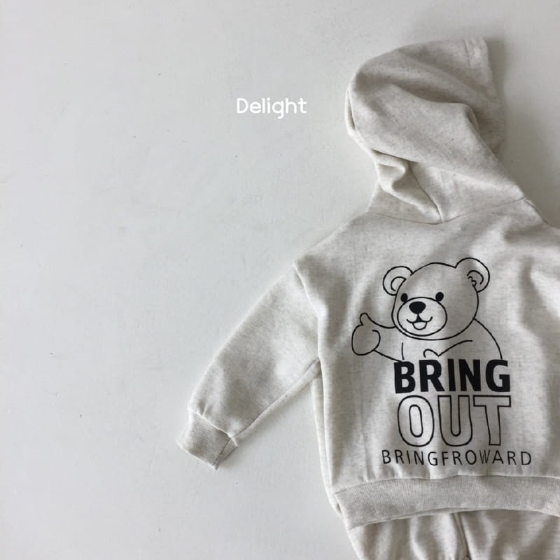 Delight - Korean Children Fashion - #Kfashion4kids - Good Bear Hoody Top Bottom Set - 8