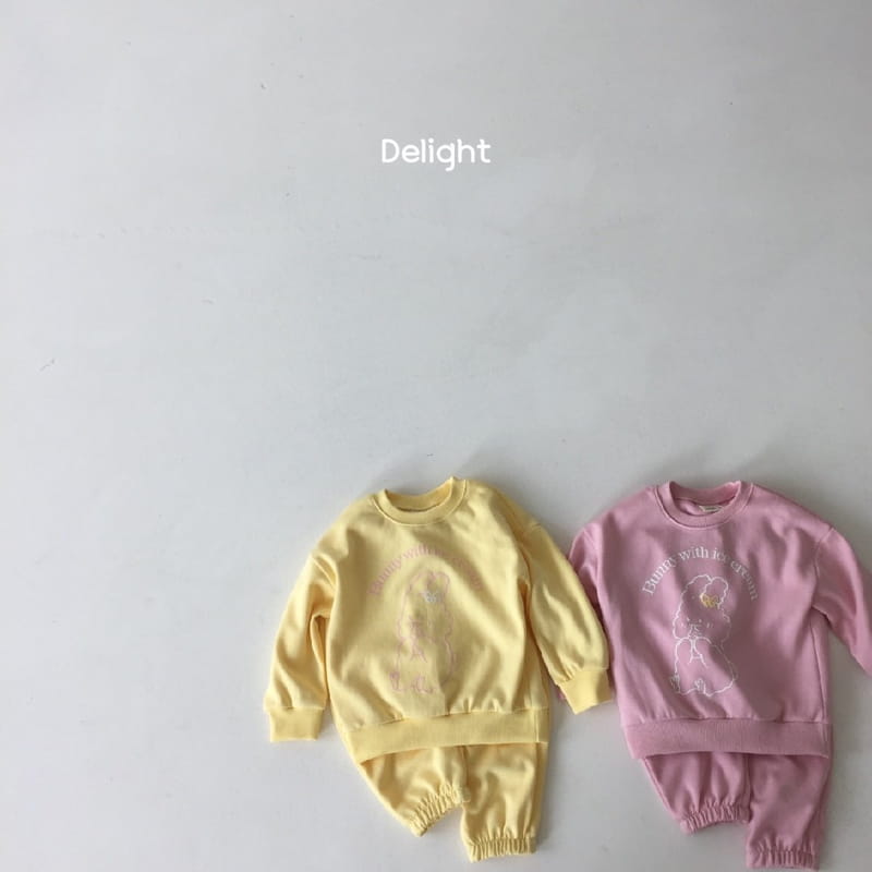 Delight - Korean Children Fashion - #Kfashion4kids - Embo Bunny Top Bottom Set - 3