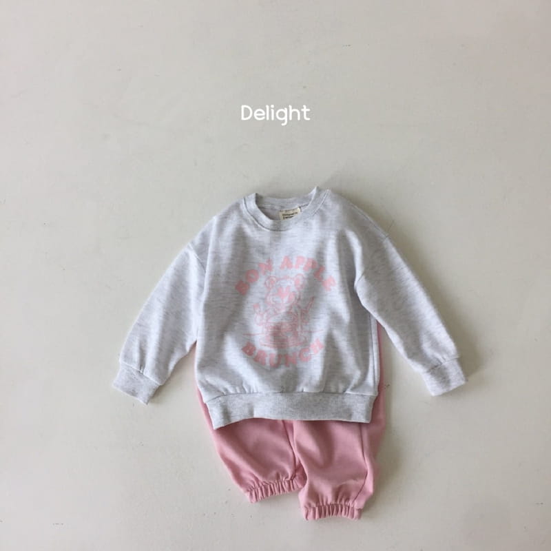 Delight - Korean Children Fashion - #childofig - Brunch Bear Top Bottom SET - 5