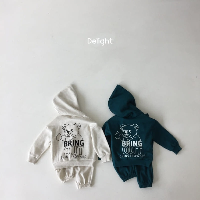 Delight - Korean Children Fashion - #childrensboutique - Good Bear Hoody Top Bottom Set