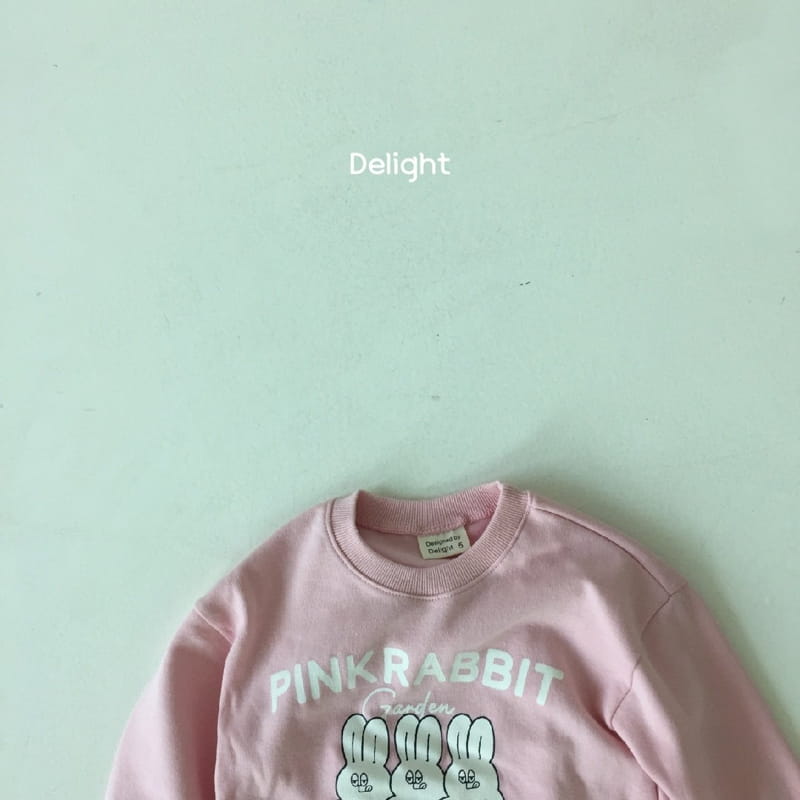 Delight - Korean Children Fashion - #designkidswear - Pink Rabbit Top Bottom Set - 9