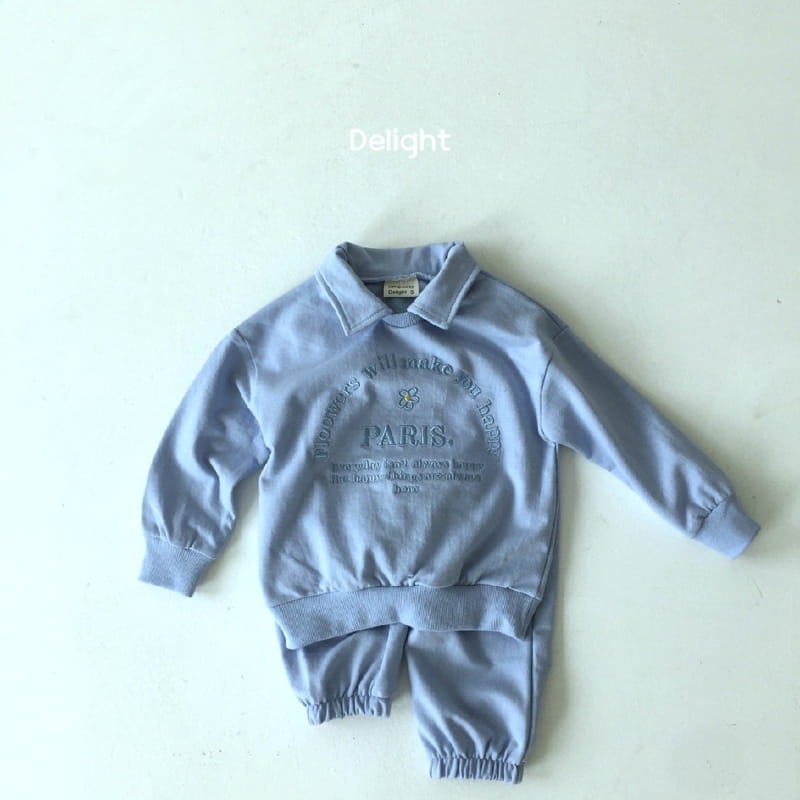 Delight - Korean Children Fashion - #discoveringself - Paris Dasiy Collar Top Bottom Set - 6