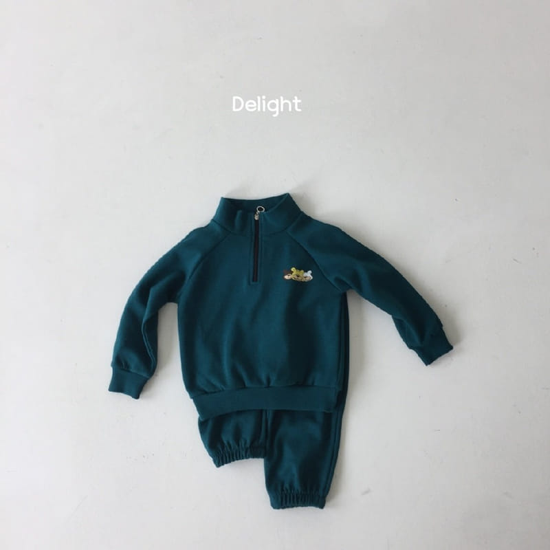 Delight - Korean Children Fashion - #discoveringself - Three Bears Half Zip-up Top Bottom Set - 12