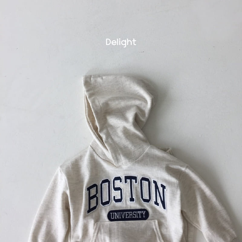 Delight - Korean Children Fashion - #discoveringself - Embrodiery Boston Hoody Top Bottom Set - 6