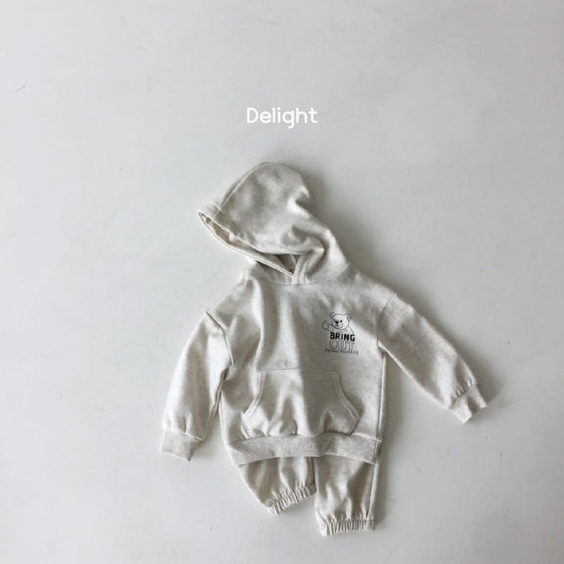 Delight - Korean Children Fashion - #kidsshorts - Good Bear Hoody Top Bottom Set - 5