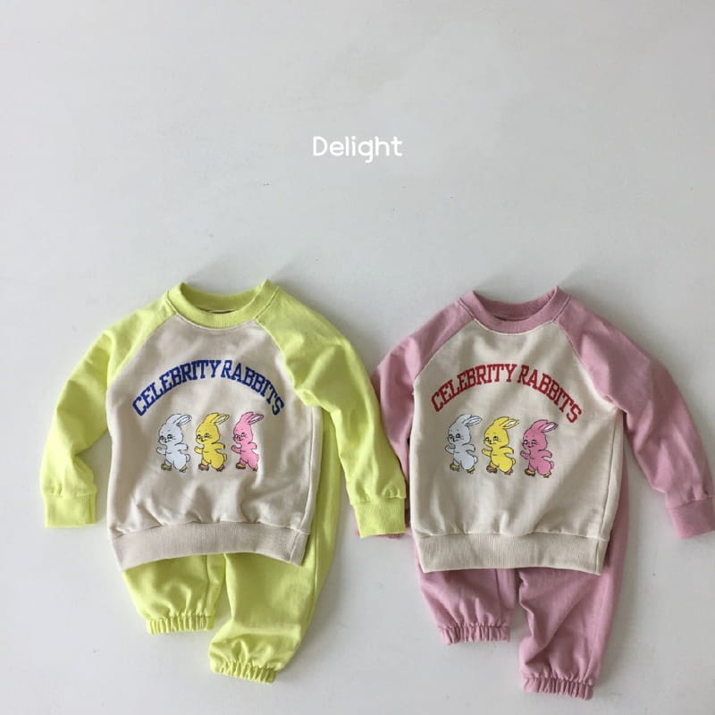 Delight - Korean Children Fashion - #kidzfashiontrend - Celebrity Raglan Top Bottom Set