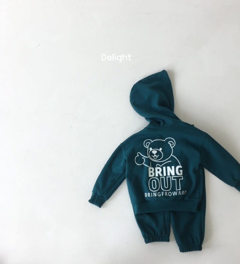 Delight - Korean Children Fashion - #magicofchildhood - Good Bear Hoody Top Bottom Set - 10