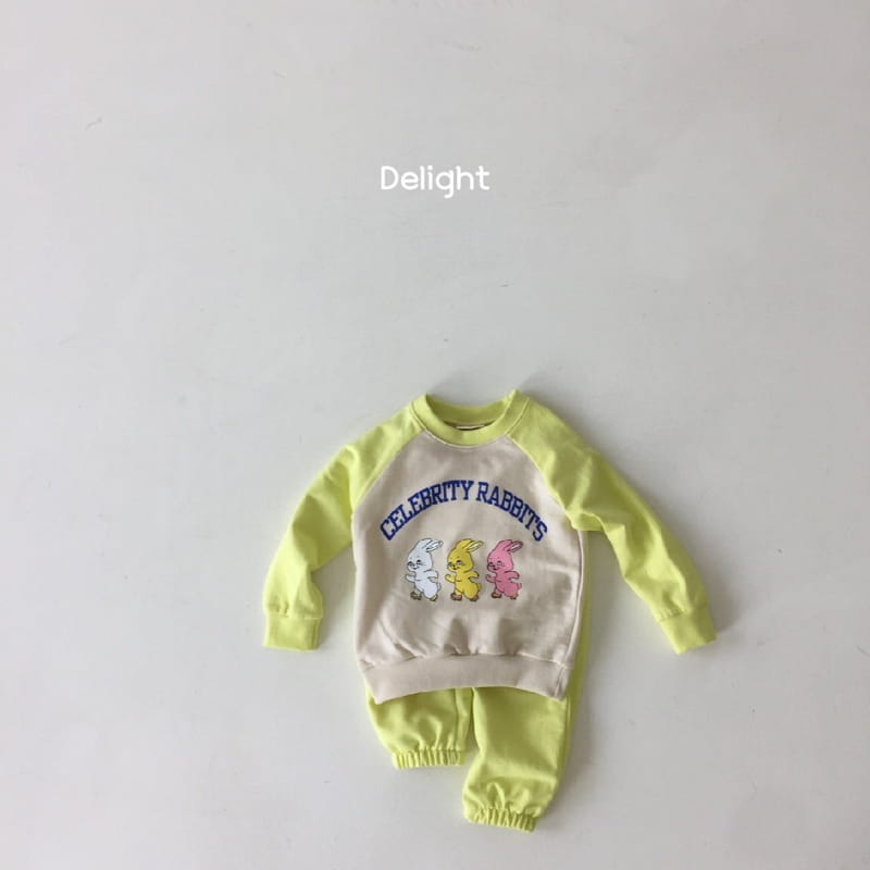 Delight - Korean Children Fashion - #littlefashionista - Celebrity Raglan Top Bottom Set - 4