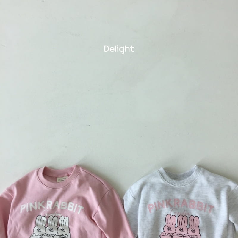 Delight - Korean Children Fashion - #minifashionista - Pink Rabbit Top Bottom Set - 2