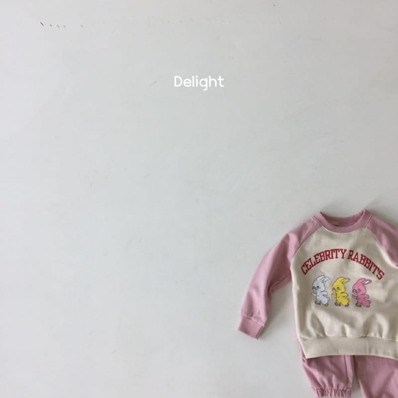 Delight - Korean Children Fashion - #stylishchildhood - Celebrity Raglan Top Bottom Set - 9