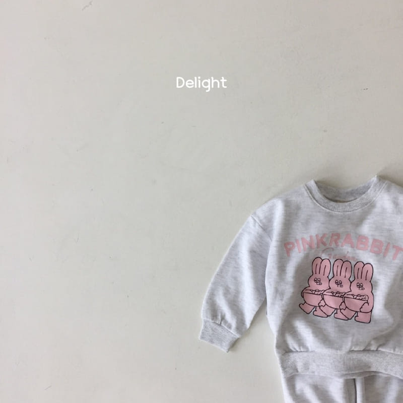 Delight - Korean Children Fashion - #stylishchildhood - Pink Rabbit Top Bottom Set - 6