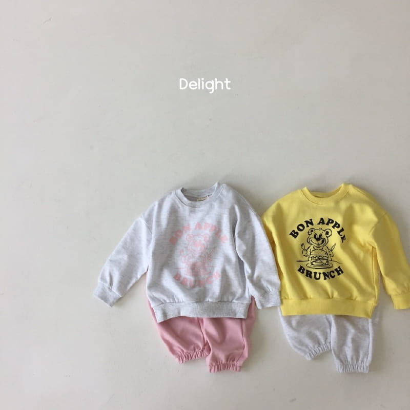 Delight - Korean Children Fashion - #todddlerfashion - Brunch Bear Top Bottom SET - 2