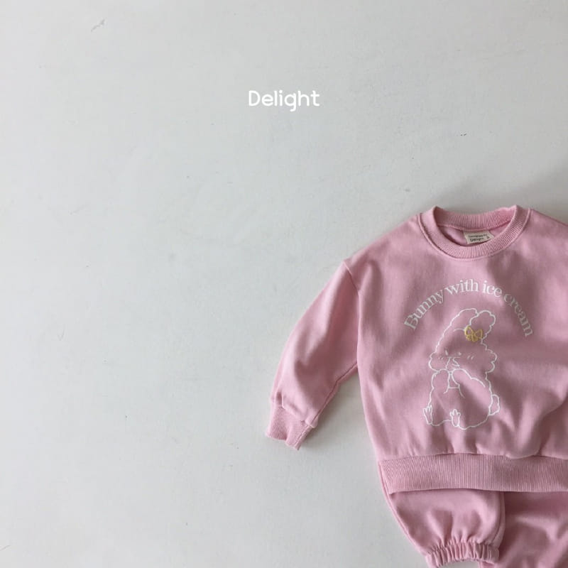 Delight - Korean Children Fashion - #toddlerclothing - Embo Bunny Top Bottom Set - 9