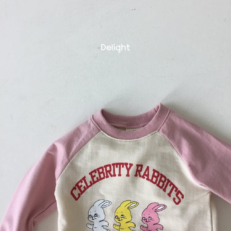 Delight - Korean Children Fashion - #toddlerclothing - Celebrity Raglan Top Bottom Set - 8