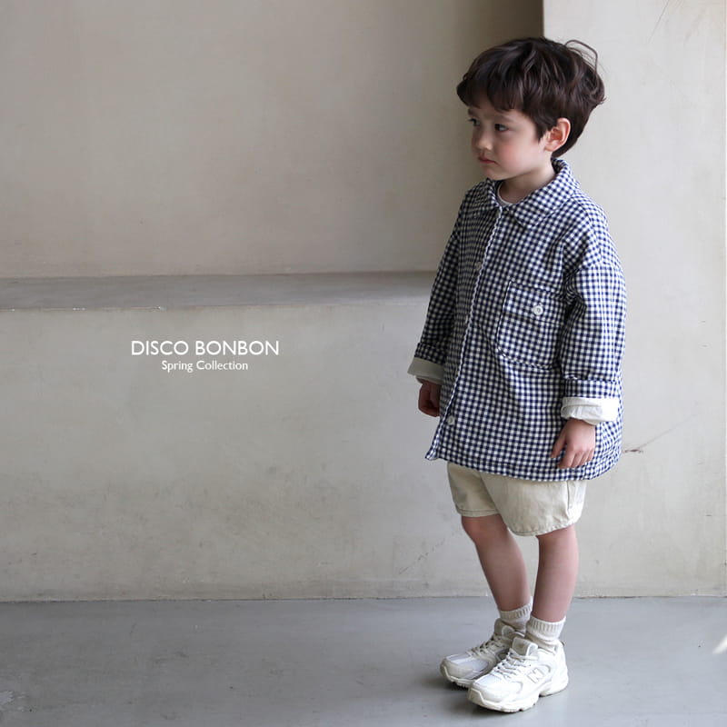 Disco Bonbon - Korean Children Fashion - #Kfashion4kids - Navy Check Jumper - 7