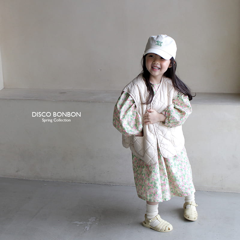 Disco Bonbon - Korean Children Fashion - #Kfashion4kids - Quilting Beige Vest - 5