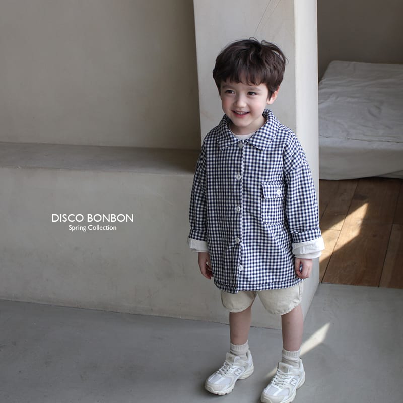 Disco Bonbon - Korean Children Fashion - #childofig - Navy Check Jumper - 12