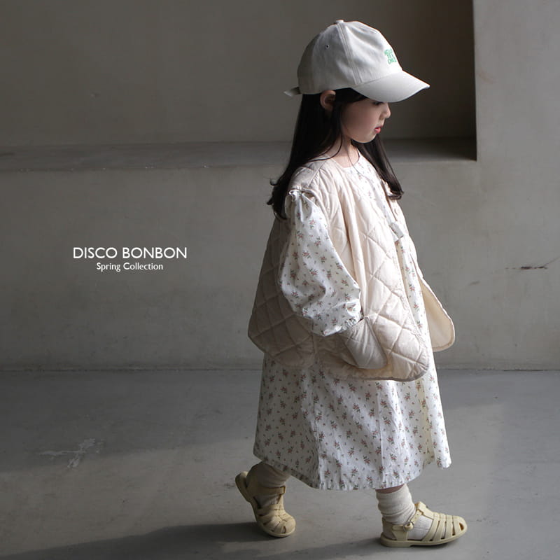 Disco Bonbon - Korean Children Fashion - #childofig - Quilting Beige Vest - 10