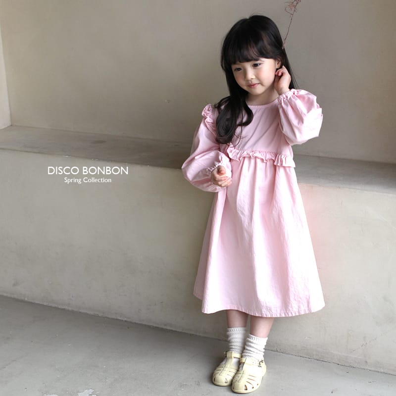 Disco Bonbon - Korean Children Fashion - #childofig - Pink One-piece - 3