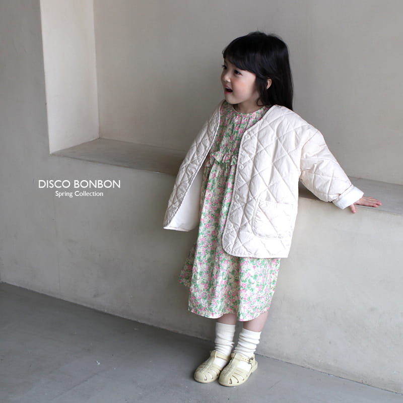 Disco Bonbon - Korean Children Fashion - #discoveringself - Beige Quilting Jumper - 6