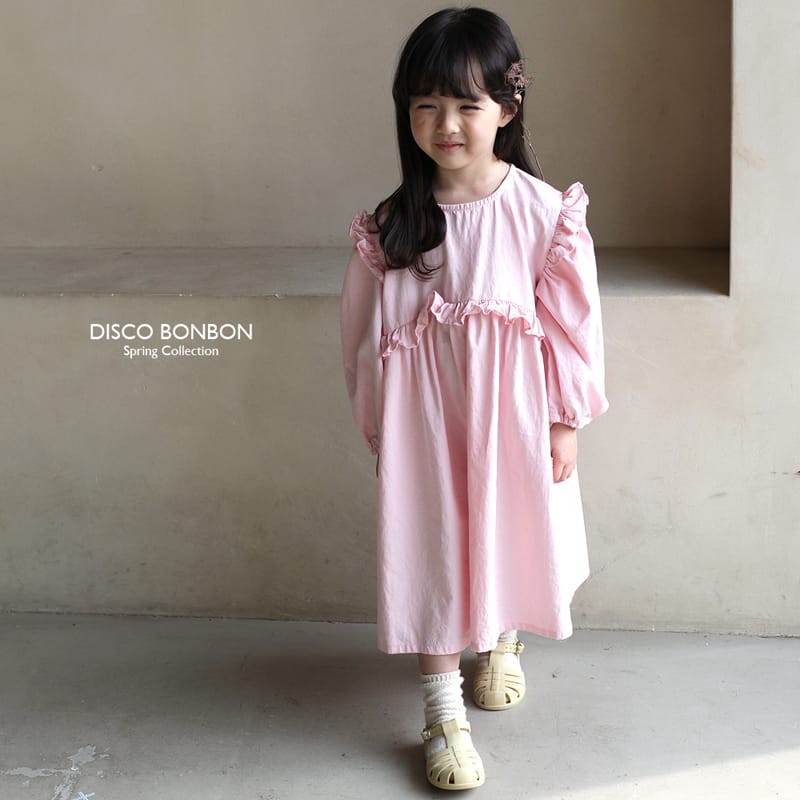 Disco Bonbon - Korean Children Fashion - #discoveringself - Pink One-piece - 6