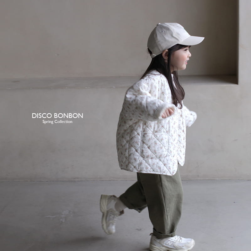 Disco Bonbon - Korean Children Fashion - #kidsshorts - Flower Bonbon Quilting Jumper - 9