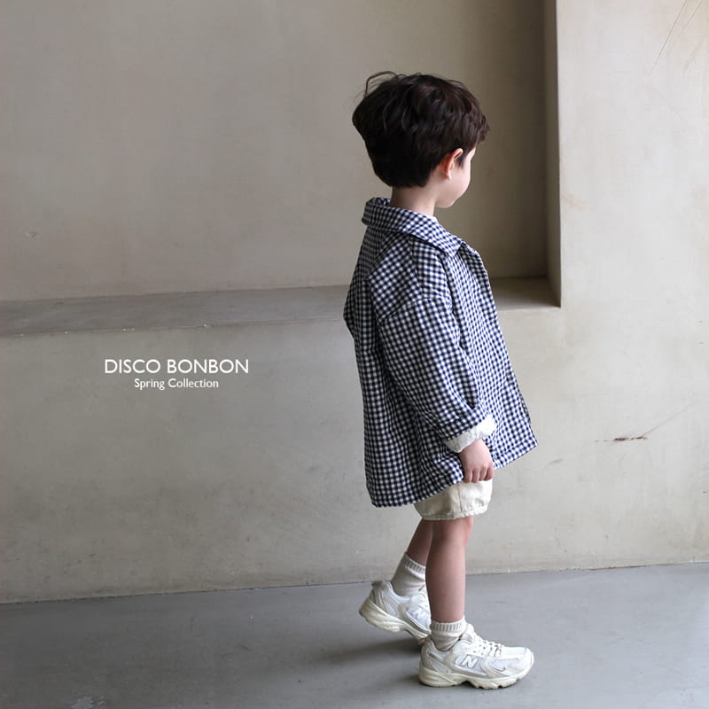 Disco Bonbon - Korean Children Fashion - #fashionkids - Navy Check Jumper - 4