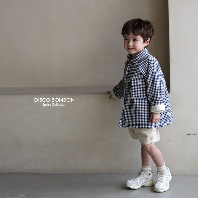 Disco Bonbon - Korean Children Fashion - #kidzfashiontrend - Navy Check Jumper - 6