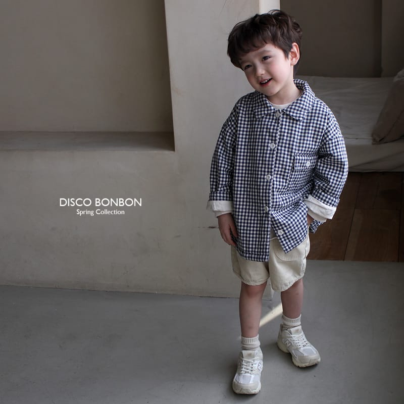 Disco Bonbon - Korean Children Fashion - #magicofchildhood - Navy Check Jumper - 9