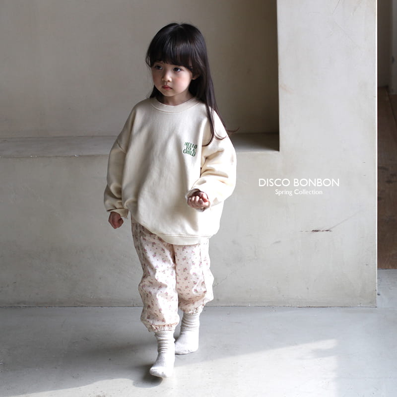 Disco Bonbon - Korean Children Fashion - #magicofchildhood - Hello Embrodiery Sweatshirt - 3