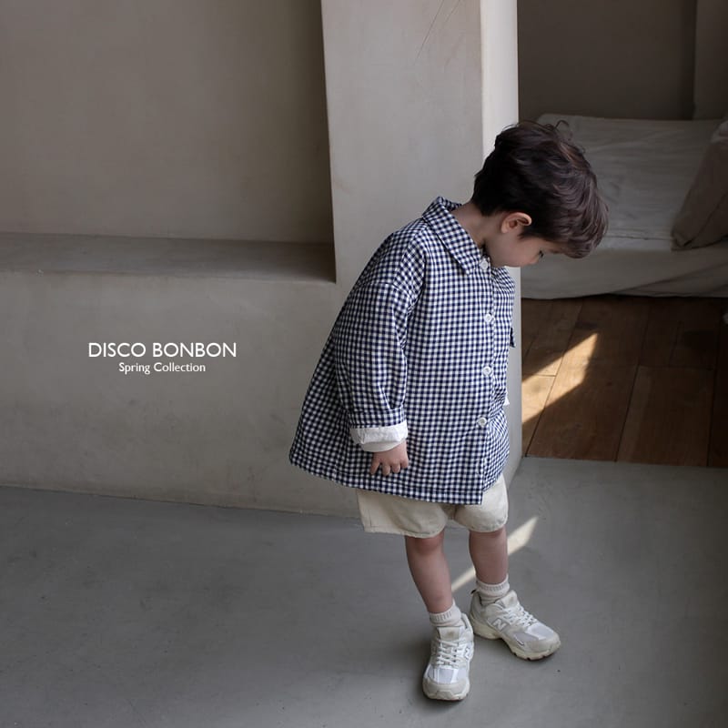 Disco Bonbon - Korean Children Fashion - #minifashionista - Navy Check Jumper - 10