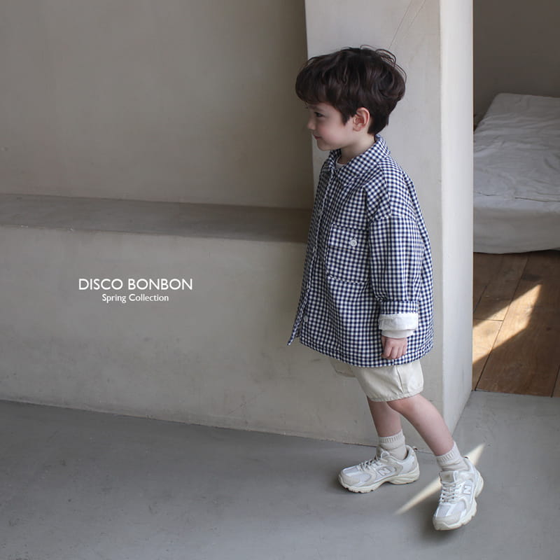 Disco Bonbon - Korean Children Fashion - #prettylittlegirls - Navy Check Jumper - 11