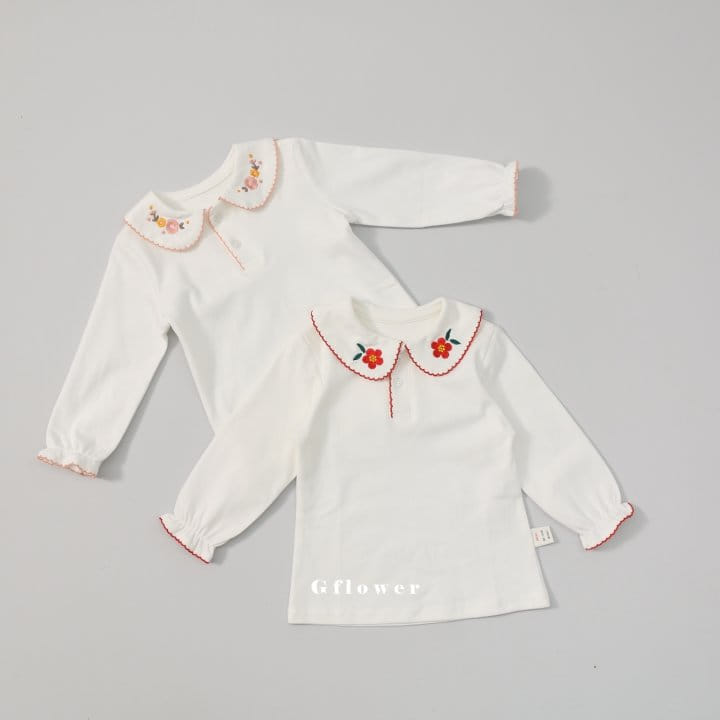 G Flower - Korean Children Fashion - #childofig - Embrodiery Tee - 8