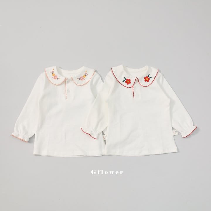 G Flower - Korean Children Fashion - #childofig - Embrodiery Tee - 9