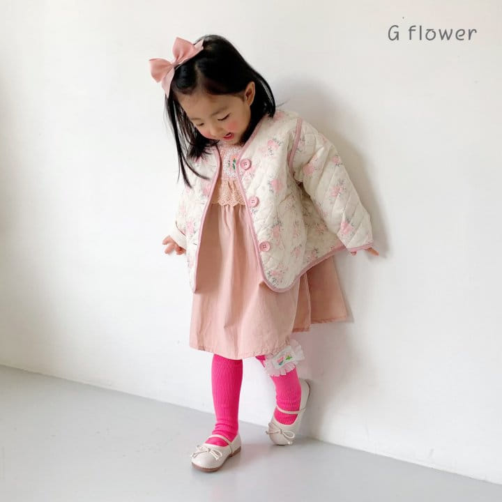 G Flower - Korean Children Fashion - #designkidswear - Flower Quilting Jacket