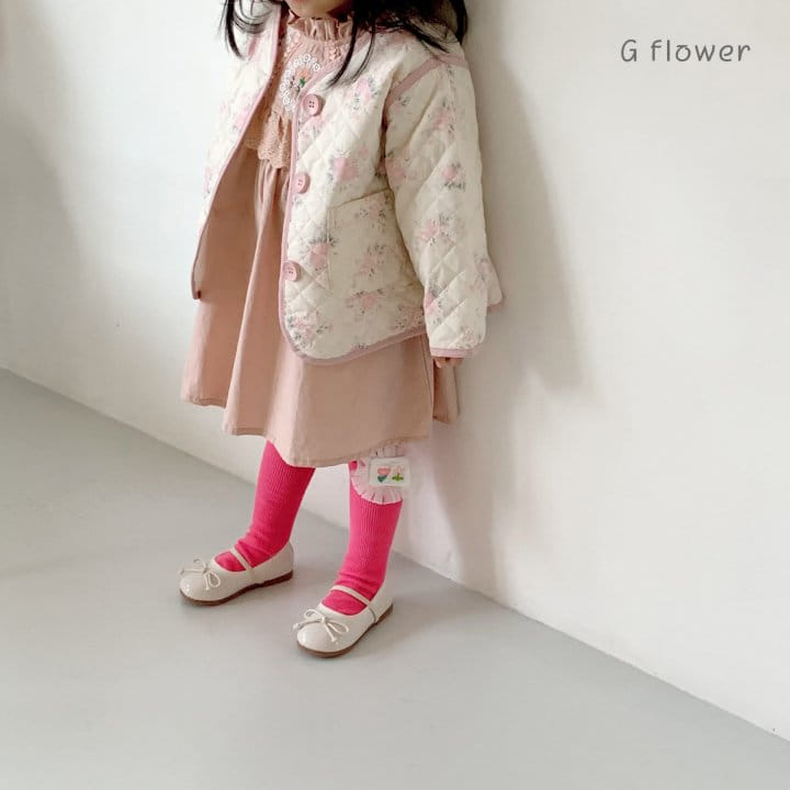 G Flower - Korean Children Fashion - #kidsstore - Flower Quilting Jacket - 5