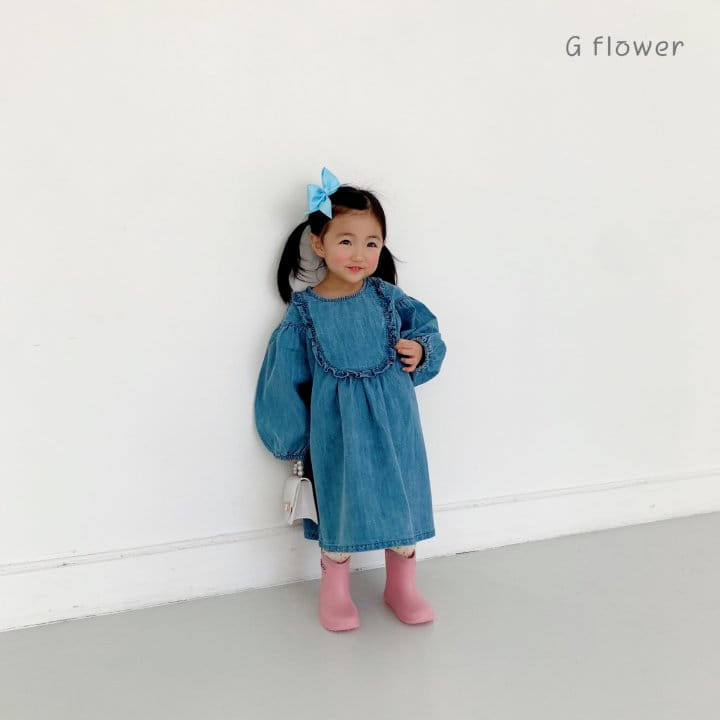 G Flower - Korean Children Fashion - #kidsshorts - Denim One-piece - 4