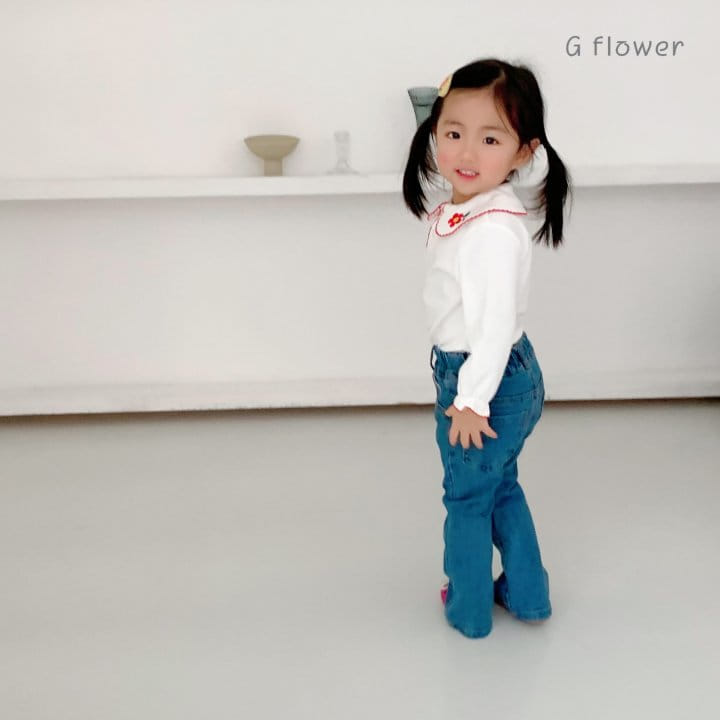 G Flower - Korean Children Fashion - #kidsstore - Embrodiery Tee