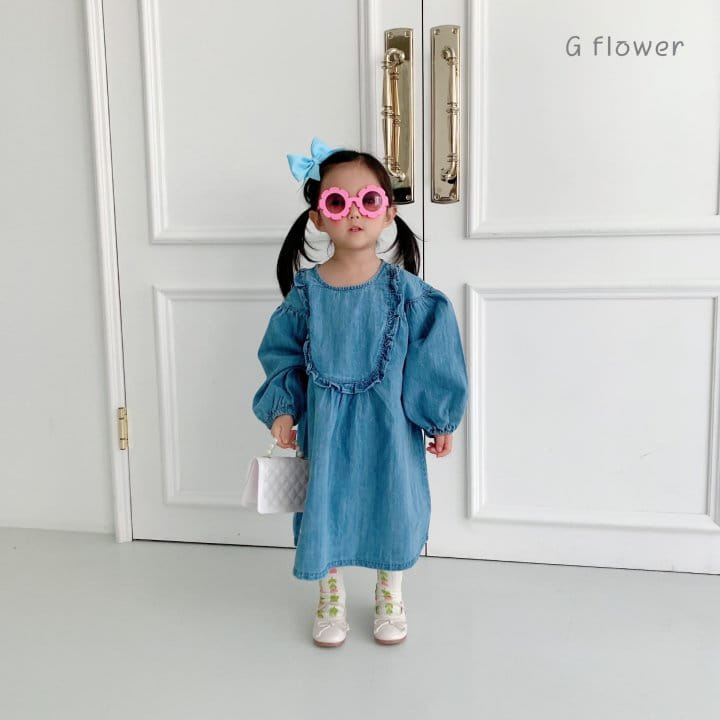 G Flower - Korean Children Fashion - #kidzfashiontrend - Denim One-piece - 5