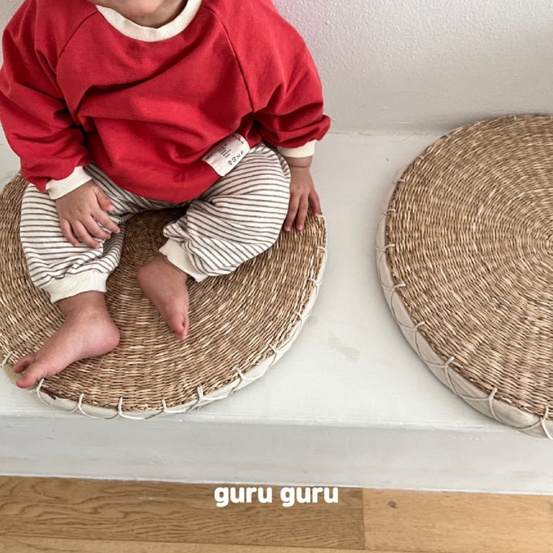 Guru Guru - Korean Baby Fashion - #babyfever - Stripes Comfortable Pants - 6