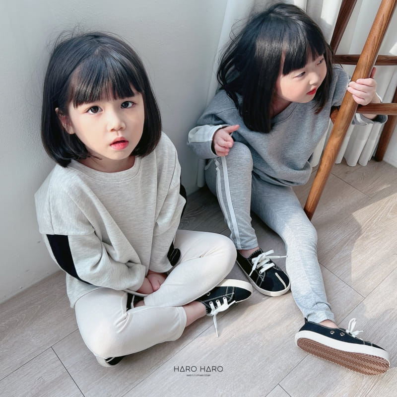 Haro Haro - Korean Children Fashion - #prettylittlegirls - Line Leggings - 6